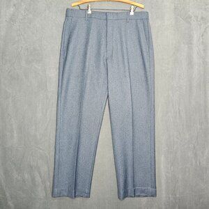 VINTAGE Levi's Pants Men's 36" Grey Action Slacks Polyester Straight Pants A3-27